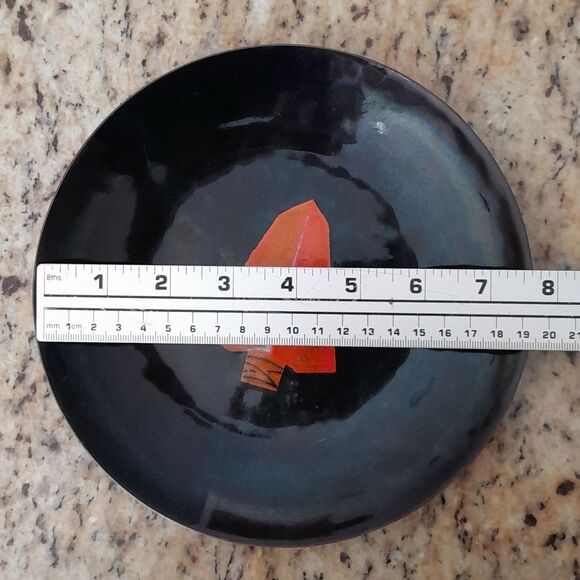 Bovano Of Cheshire CT. Mid Century Enameled Copper, Arrow Head Plate - Picture 8 of 13